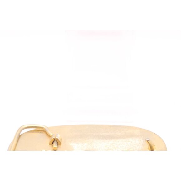 Western Scroll Ornate Filigree Belt Buckle Engraved Black Edge Gold Tone Vintage - Picture 3 of 9